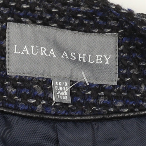 Laura Ashley Women's Blue Tweed Jacket Size 10