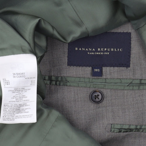 Banana Republic Men's Grey Blazer, Size 38 Short, Tailored Fit