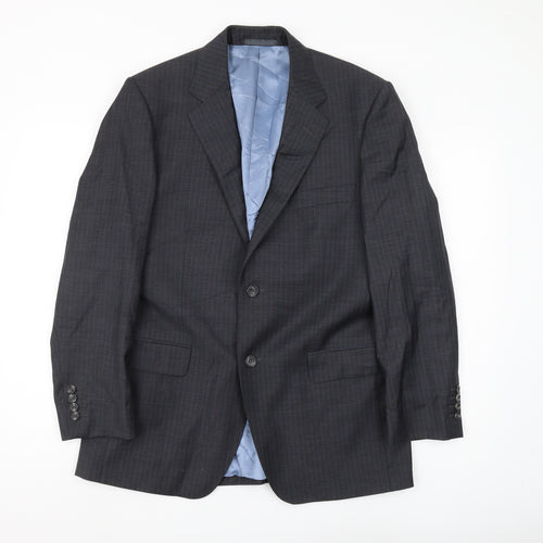 Aquascutum Men's Grey 40S Pinstripe Blazer