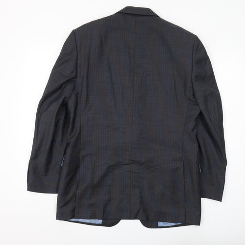 Aquascutum Men's Grey 40S Pinstripe Blazer