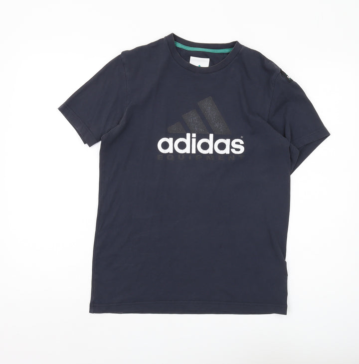 Adidas Men's Black S Graphic Print Logo T-Shirt