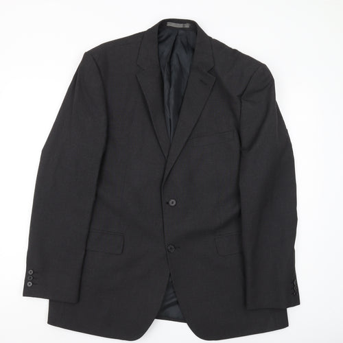 Thomas Nash Men's Black Regular Fit Blazer, Size 44R