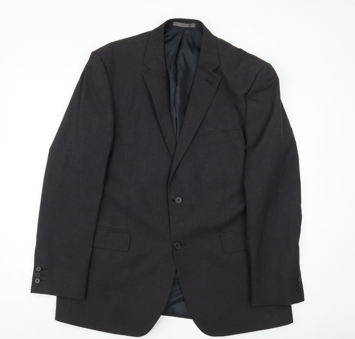 Thomas Nash Men's Black Regular Fit Blazer, Size 44R