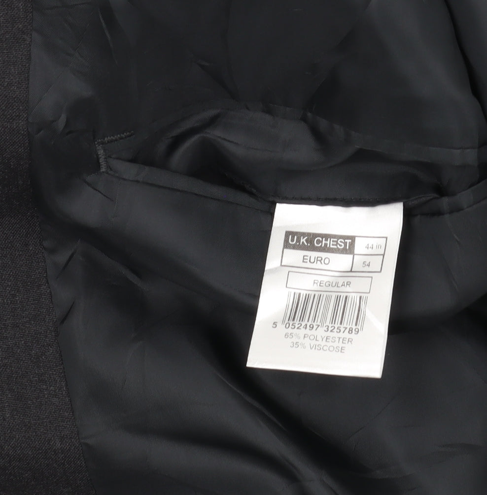 Thomas Nash Men's Black Regular Fit Blazer, Size 44R