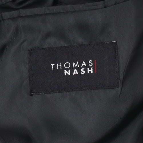 Thomas Nash Men's Black Regular Fit Blazer, Size 44R
