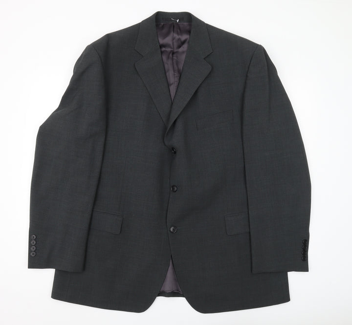 Magee Men's Black Blazer, Size 46, Classic Fit