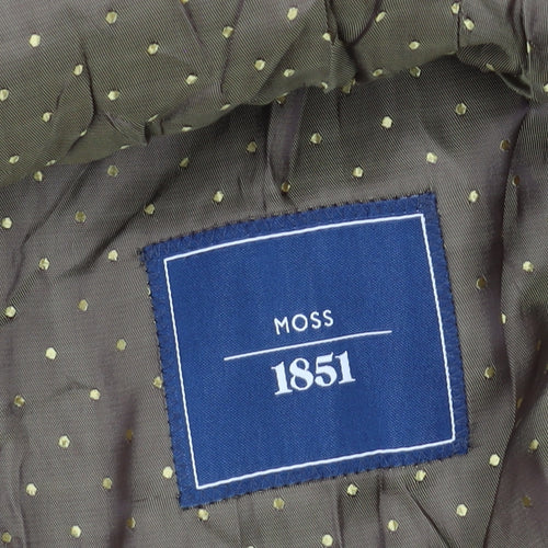 Moss 1851 Men's Blue Check Long Fit Blazer, Size 42L