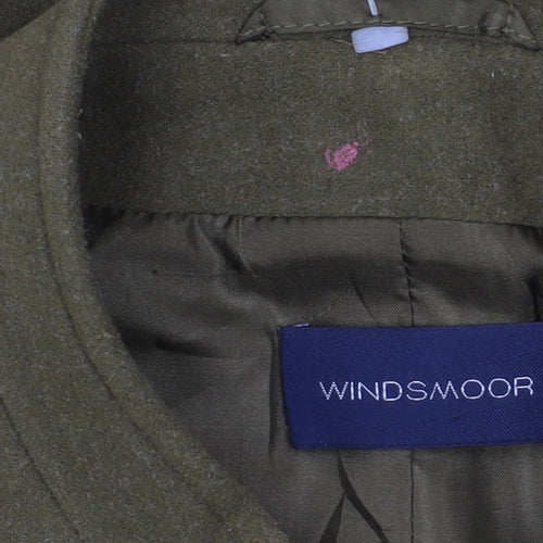 Windsmoor Women's Green Jacket Size 16 - Mid-Length Zip Close