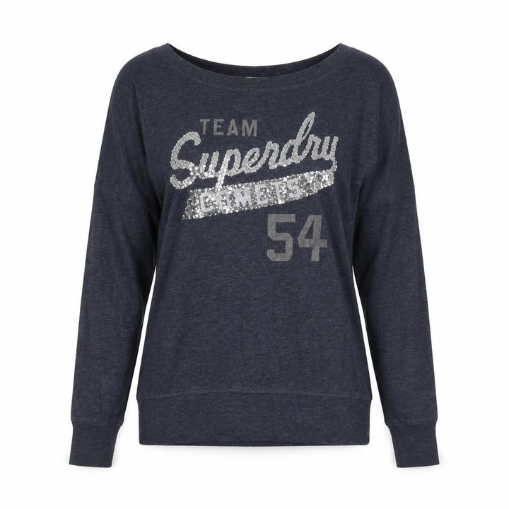 Superdry Women's Grey Jersey Boat Neck T-Shirt 2XS