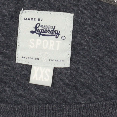 Superdry Women's Grey Jersey Boat Neck T-Shirt 2XS