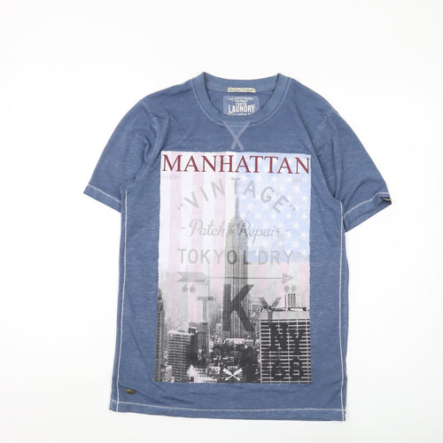 Tokyo Laundry Men's Blue Graphic T-Shirt Size S