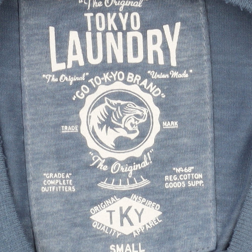 Tokyo Laundry Men's Blue Graphic T-Shirt Size S