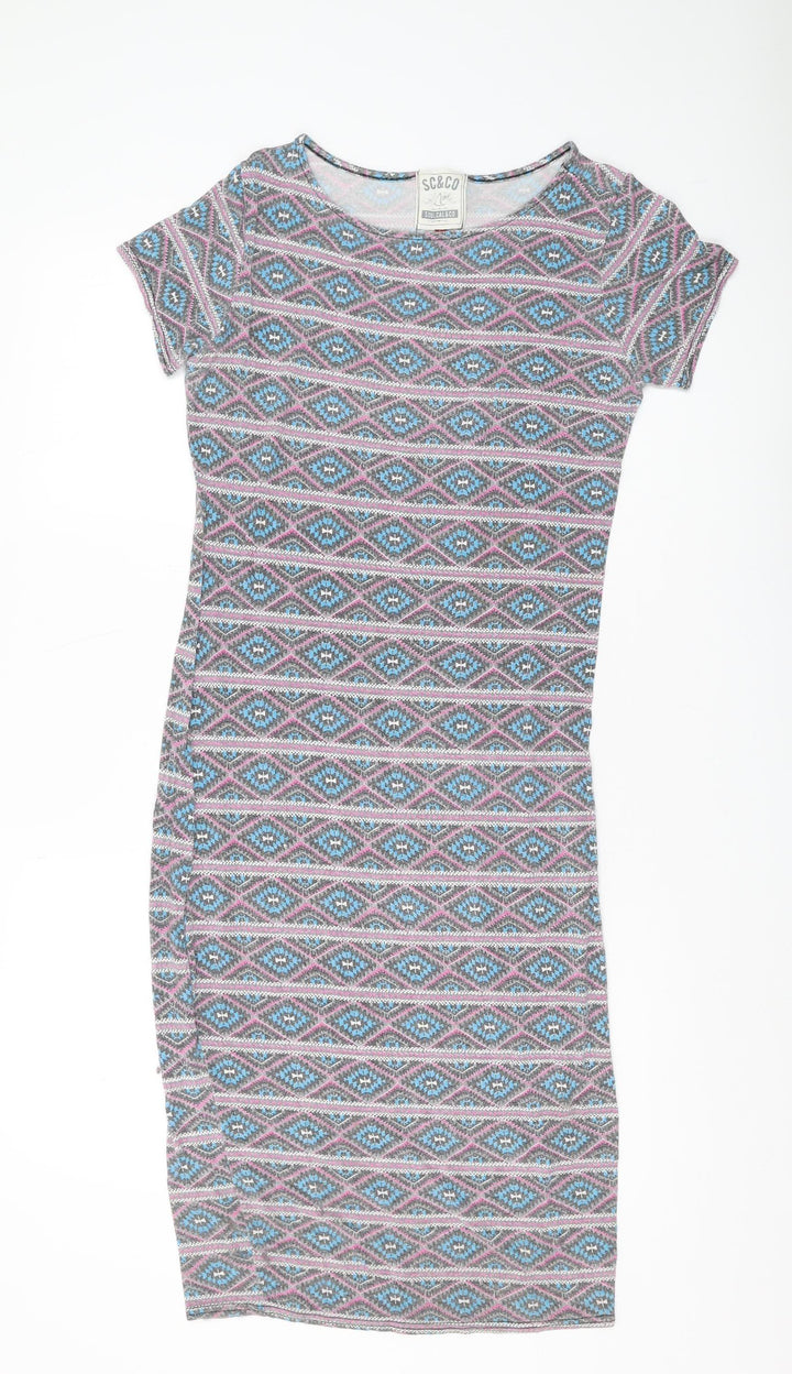 SoulCal & Co Women's Multicoloured T-Shirt Dress L