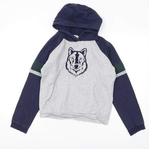 Mountain Warehouse Boys Grey Animal Hoodie 13 Years