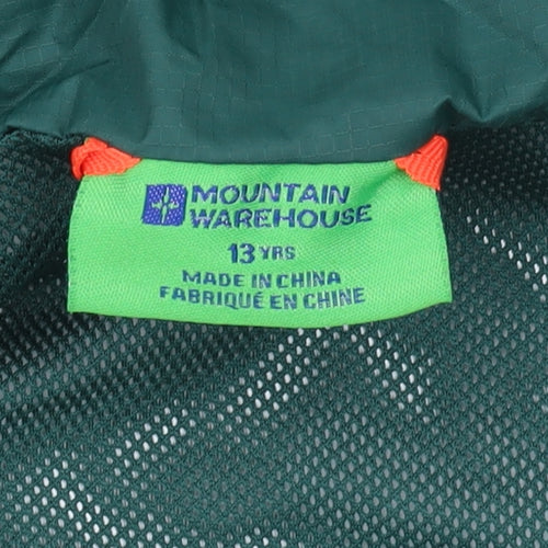 Mountain Warehouse Boys Green Windbreaker Jacket 13 Years