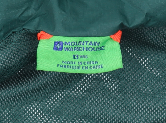 Mountain Warehouse Boys Green Windbreaker Jacket 13 Years