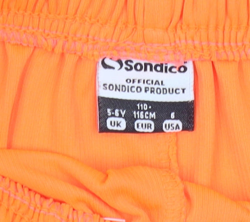 Sondico Boys Orange Athletic Sports Shorts 5-6 Years