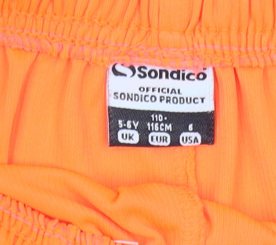 Sondico Boys Orange Athletic Sports Shorts 5-6 Years