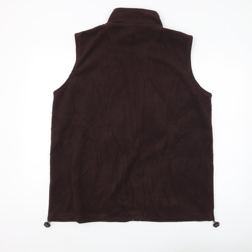 Cotton Traders Men's Brown Fleece Waistcoat XL Zipped Pockets