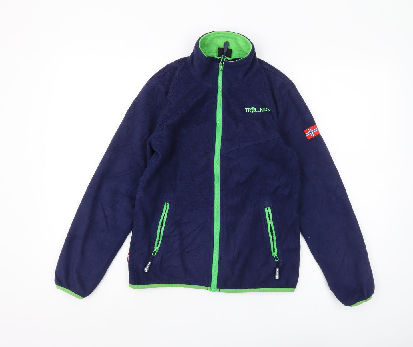 Trollkids Boys Blue Fleece Zip Jacket 11-12 Years Casual Wear