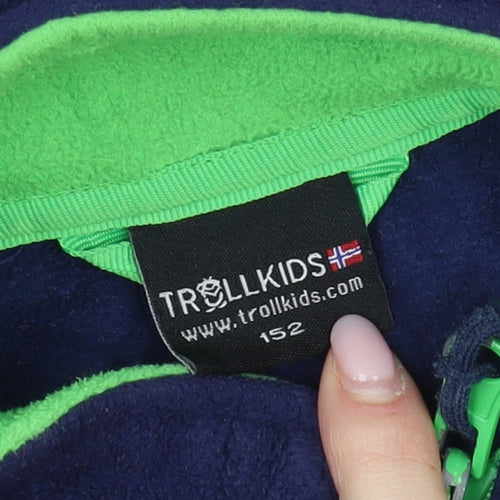 Trollkids Boys Blue Fleece Zip Jacket 11-12 Years Casual Wear