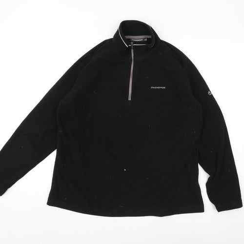 Craghoppers Black Henley Sweatshirt Unisex Size 12