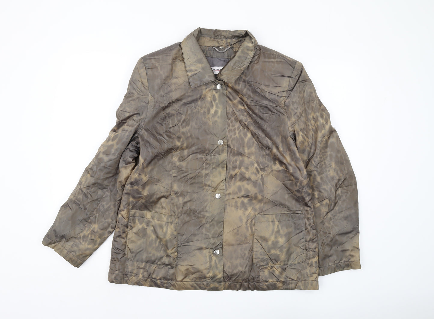 Laura Lebek Women's Grey Animal Print Jacket Size 16