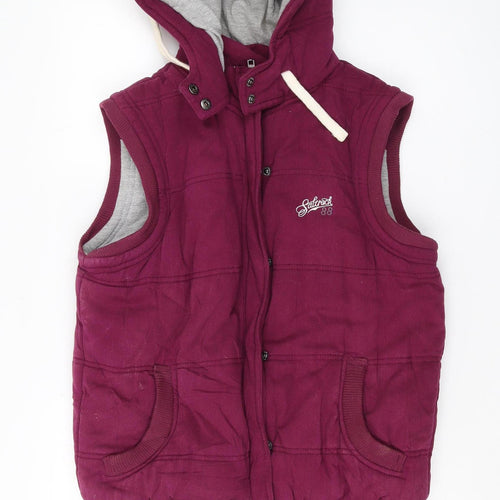 Saltrock Women's Purple Hooded Waistcoat Size 16