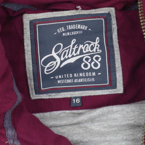 Saltrock Women's Purple Hooded Waistcoat Size 16