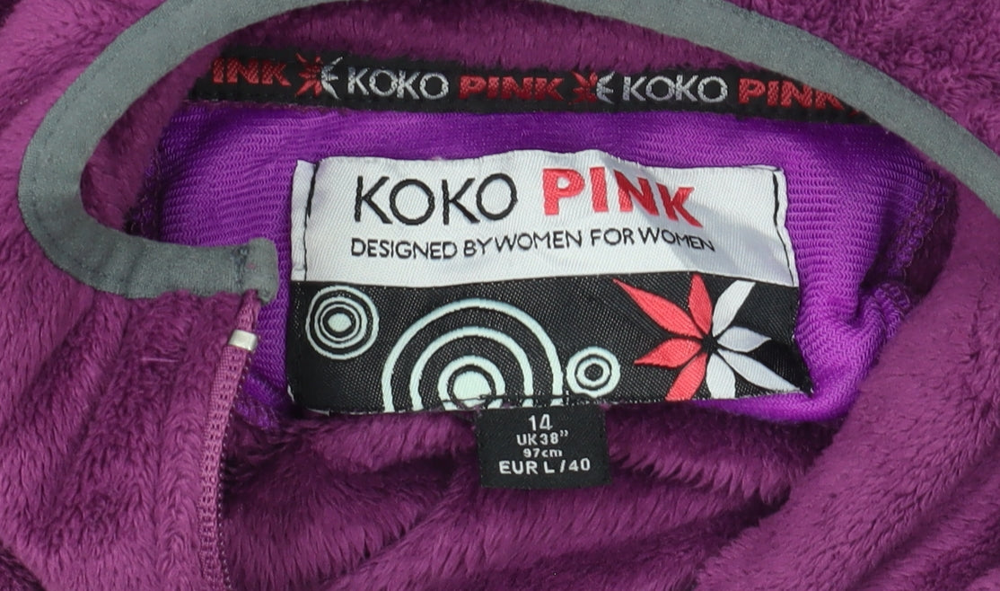 Koko Pink Women's Purple Fleece Jacket Size 14