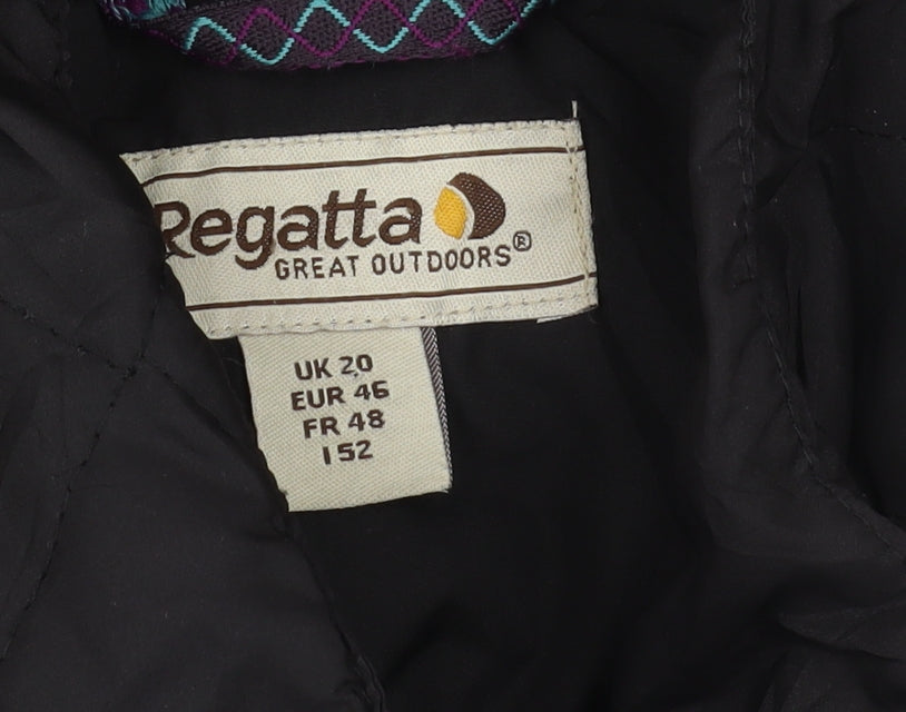 Regatta Women's Black Quilted Jacket Size 20