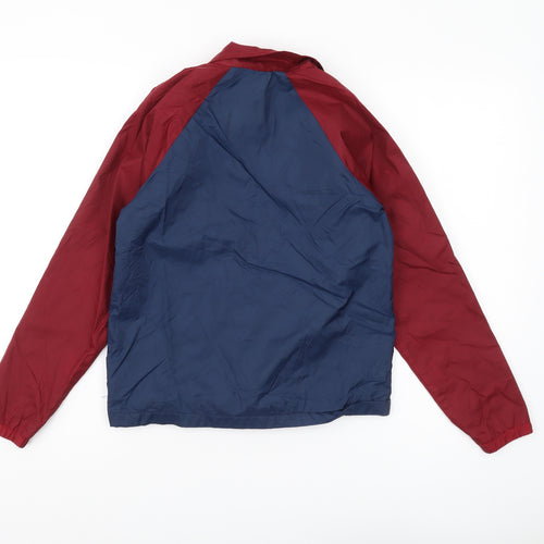 Vans Boys Red Blue Colourblock Jacket Small Nylon