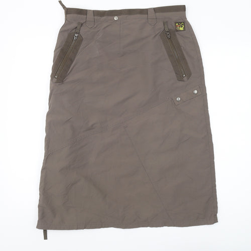 Decathlon Women's Brown Midi Zip Skirt Size 14