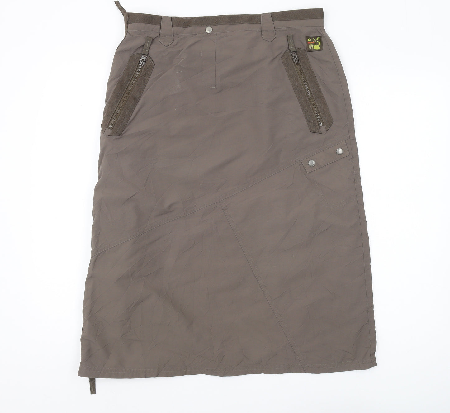 Decathlon Women's Brown Midi Zip Skirt Size 14