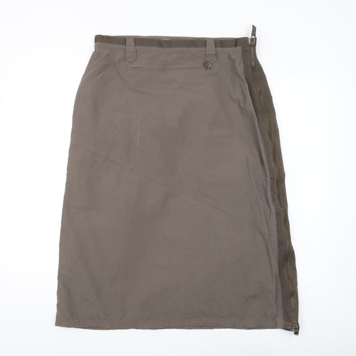 Decathlon Women's Brown Midi Zip Skirt Size 14