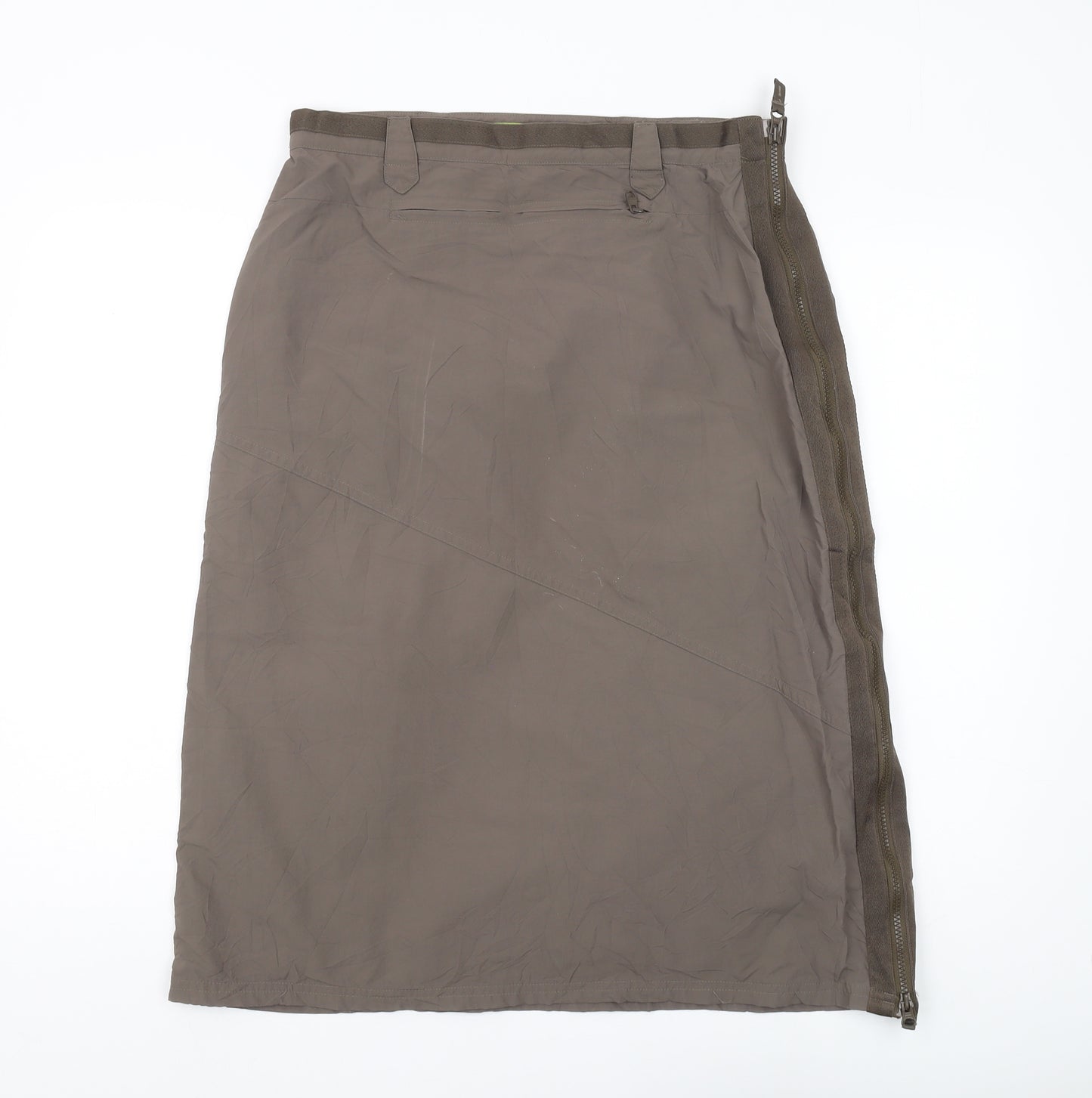 Decathlon Women's Brown Midi Zip Skirt Size 14