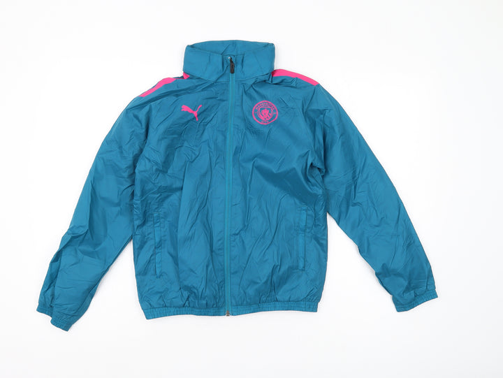 Puma Boys Blue Track Jacket M - Lightweight Full Zip