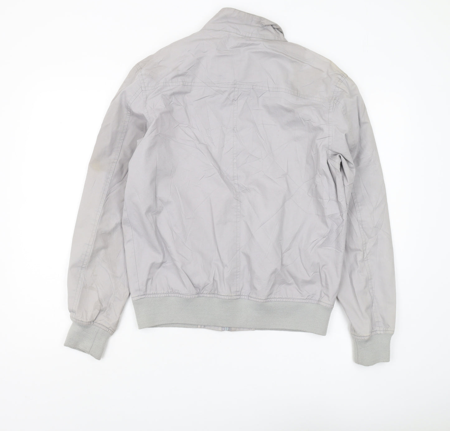 BS Quality Mens Grey Bomber Jacket, Size S, Casual Style