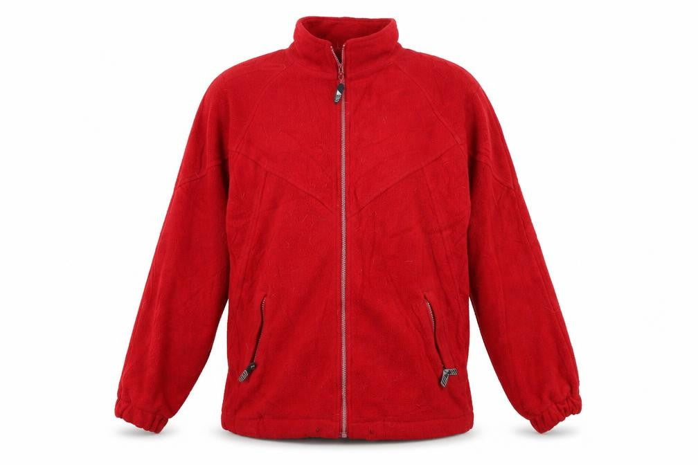 REACH Men's Red Fleece Jacket S, Lightweight Zip Outdoor