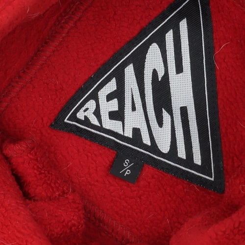REACH Men's Red Fleece Jacket S, Lightweight Zip Outdoor