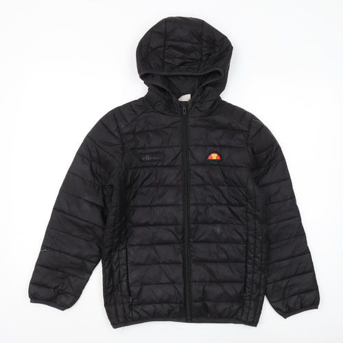 Ellesse Boys Black Puffer Jacket, 10-11 Years, Winter