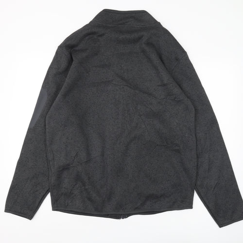 Crane Men's XL Black Fleece Full Zip Sweatshirt