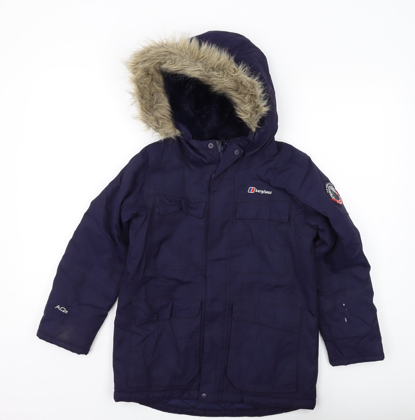 Berghaus Boys Blue Parka Coat 9-10 Years Winter Waterproof