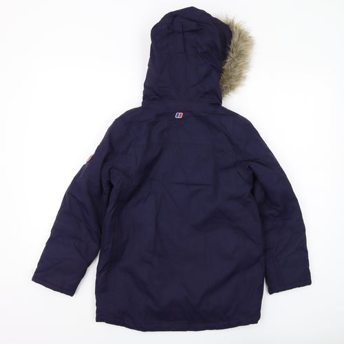 Berghaus Boys Blue Parka Coat 9-10 Years Winter Waterproof