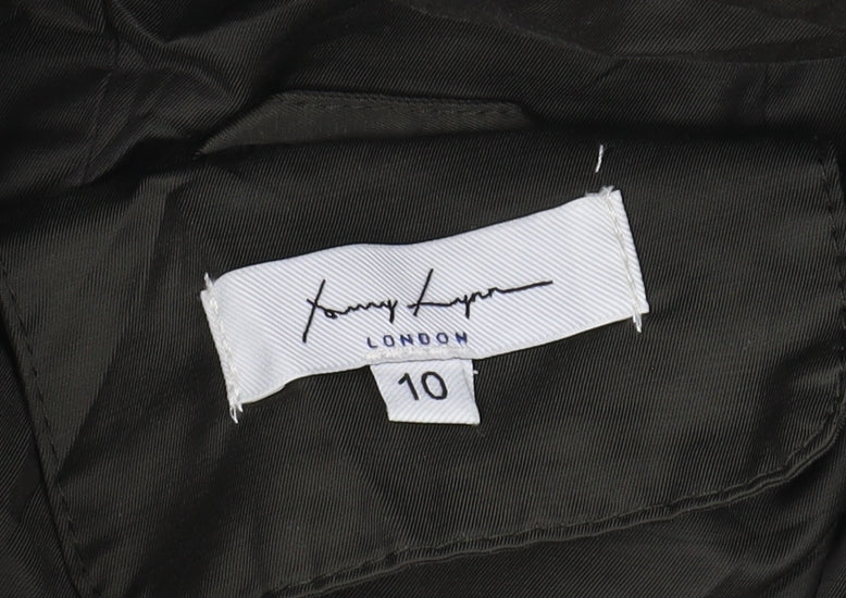 Tommy Hilfiger Women's Green Long Puffer Jacket Size 10