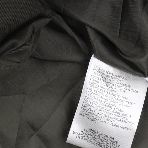 Tommy Hilfiger Women's Green Long Puffer Jacket Size 10
