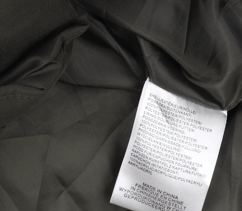 Tommy Hilfiger Women's Green Long Puffer Jacket Size 10