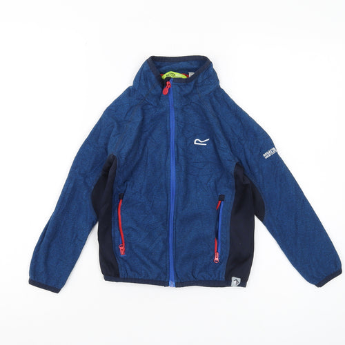 Regatta Boys Blue Track Jacket 5-6 Yrs Full Zip Hooded