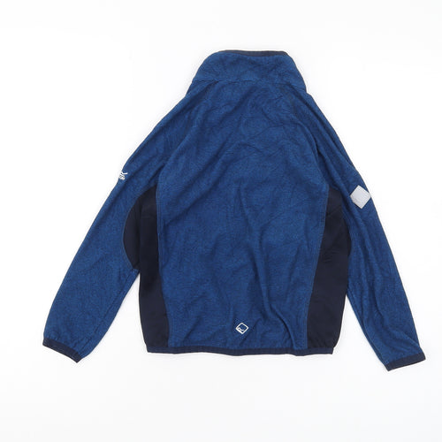 Regatta Boys Blue Track Jacket 5-6 Yrs Full Zip Hooded