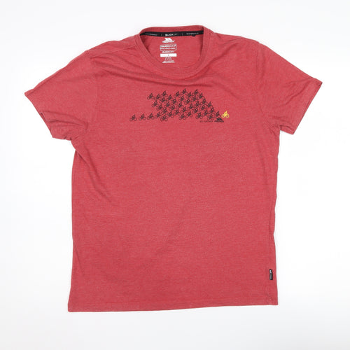 Trespass Men's Red Bicycle Graphic Sports Tee S